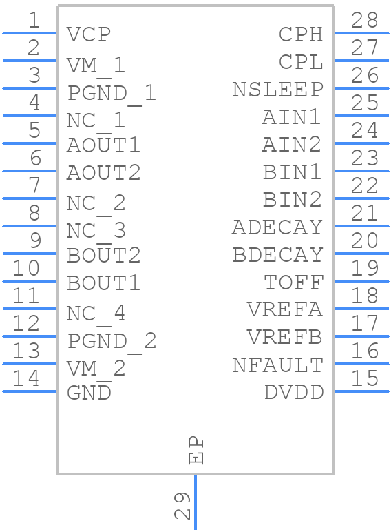 DRV8436PPWPR - Texas Instruments - PCB symbol