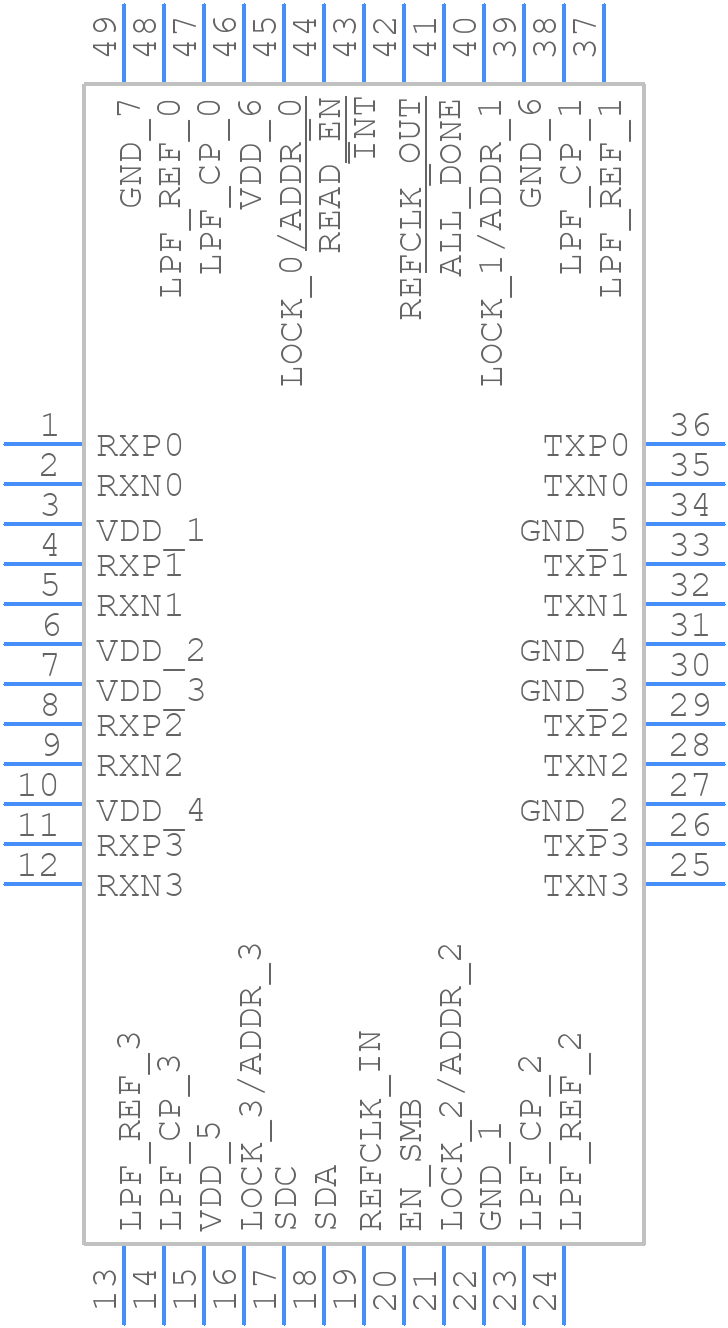 DS110RT410SQ/NOPB - Texas Instruments - PCB symbol