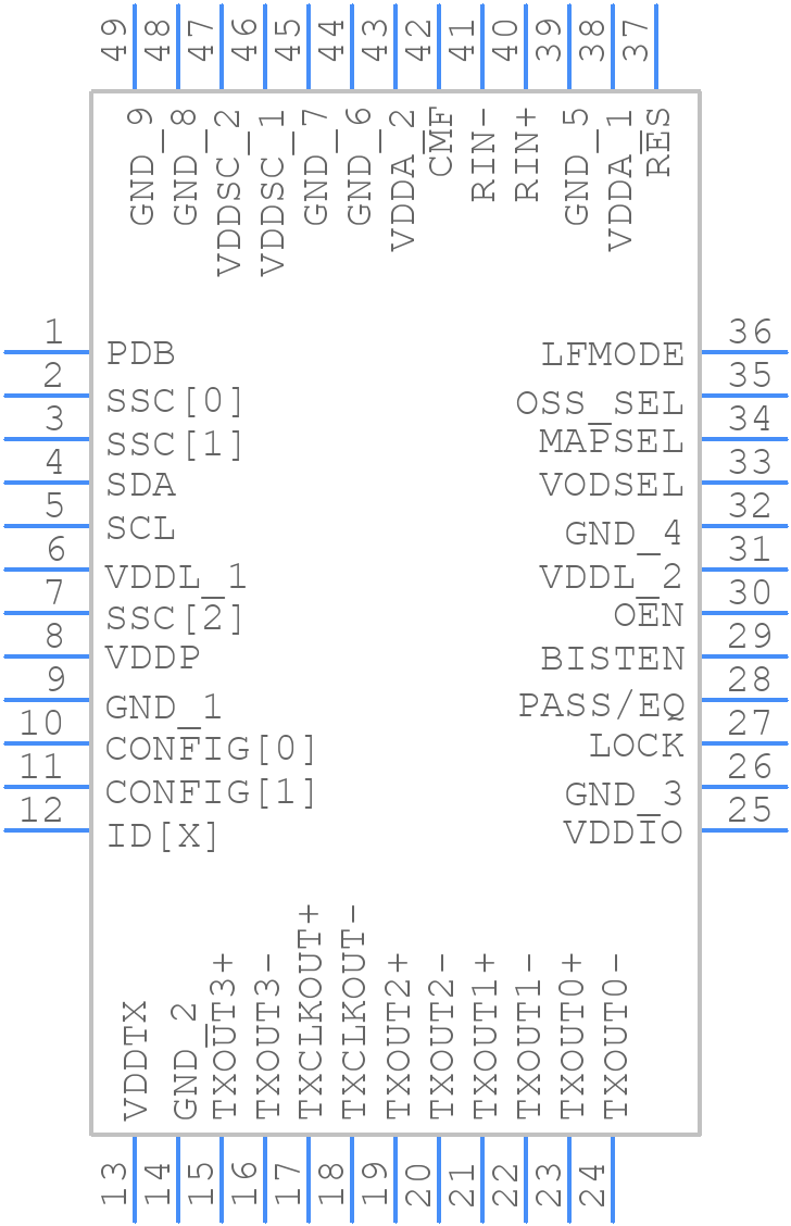 DS92LV0412SQX/NOPB - Texas Instruments - PCB symbol