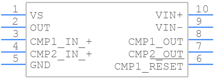 INA204AIDGST - Texas Instruments - PCB symbol