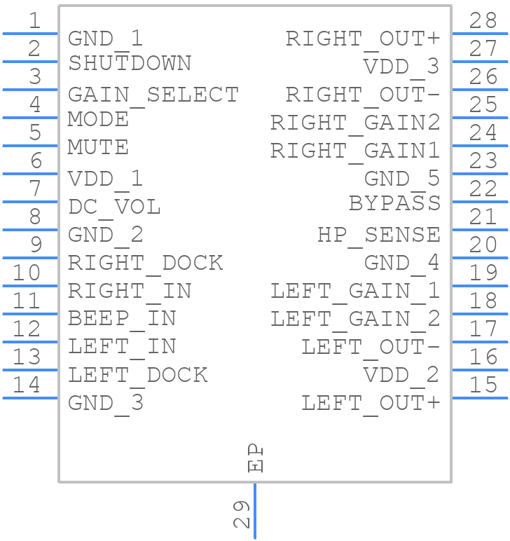 LM4938MHX/NOPB - Texas Instruments - PCB symbol
