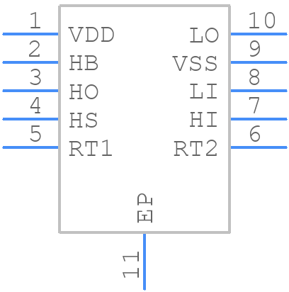LM5102SDX/NOPB - Texas Instruments - PCB symbol