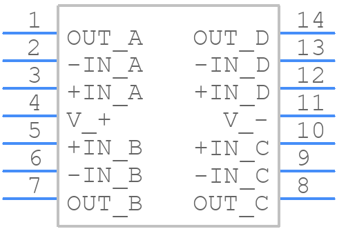 LM6134BIMX/E7001806 - Texas Instruments - PCB symbol