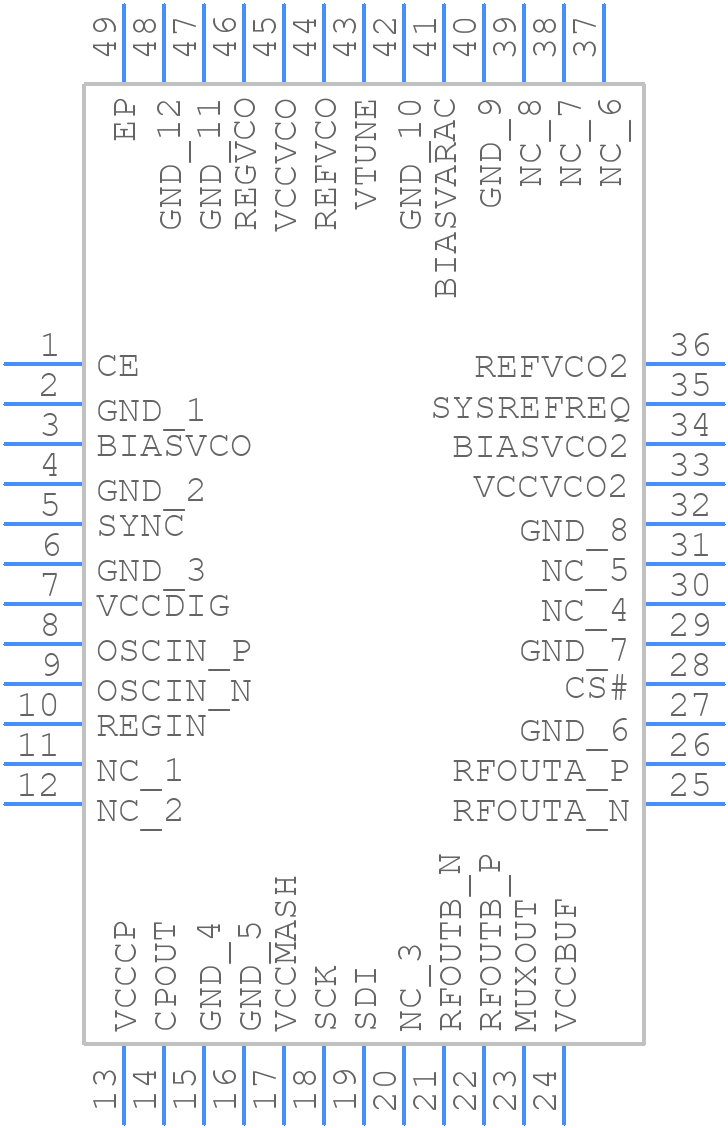 LMX2694SRTCTSEP - Texas Instruments - PCB symbol