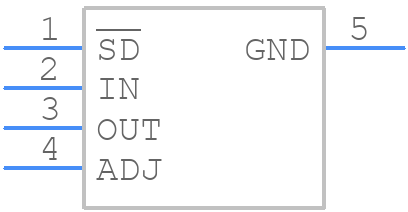 LP3875EMPX-ADJ/NOPB - Texas Instruments - PCB symbol
