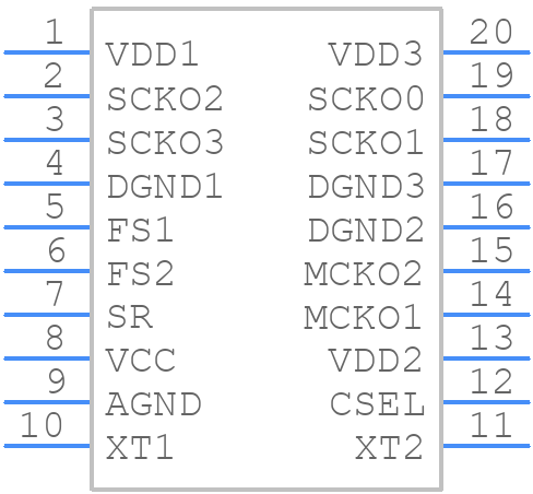 PLL1705S1DBQR - Texas Instruments - PCB symbol
