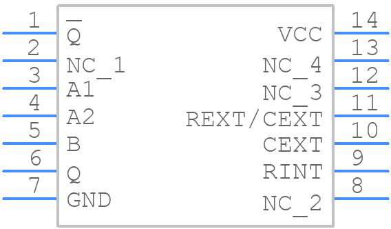 SNJ54121J - Texas Instruments - PCB symbol