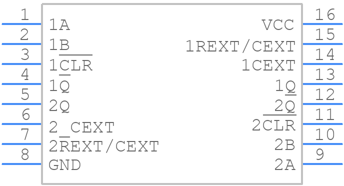 SNJ54221J - Texas Instruments - PCB symbol