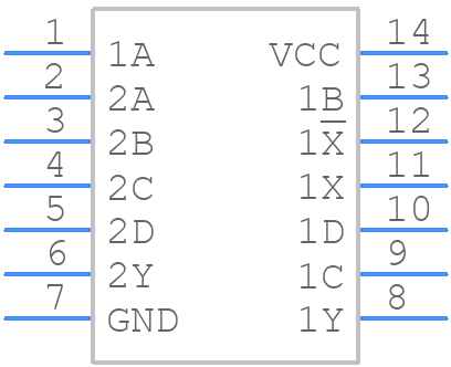 SN5450J - Texas Instruments - PCB symbol