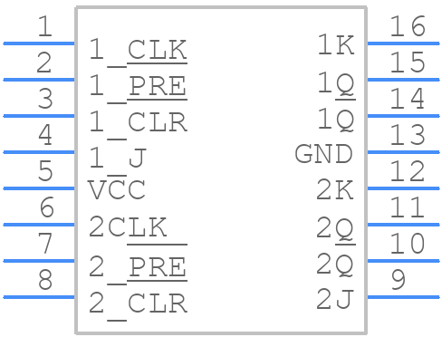 SNJ5476J - Texas Instruments - PCB symbol