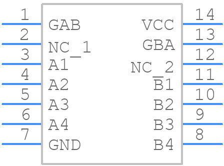 SNJ54LS243J - Texas Instruments - PCB symbol