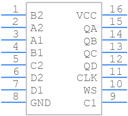 SNJ54LS298J - Texas Instruments - PCB symbol