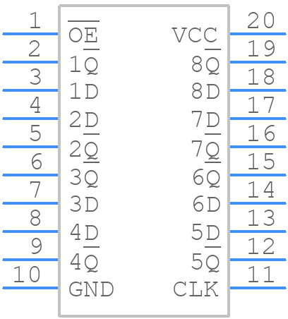 SN74AC534NS - Texas Instruments - PCB symbol