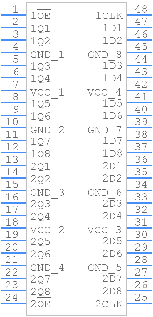 SN74AHC16374DLR - Texas Instruments - PCB symbol