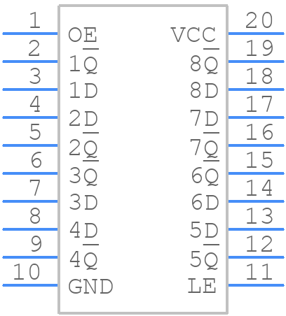 SN74ALS533ANSR - Texas Instruments - PCB symbol