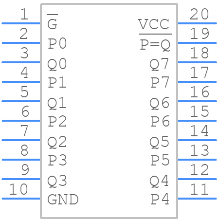 SN74ALS688NS - Texas Instruments - PCB symbol