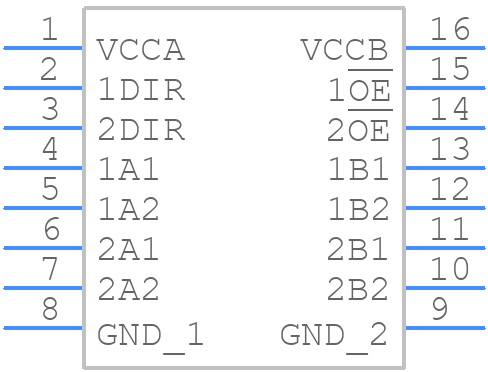 SN74AVCH4T245DGVR - Texas Instruments - PCB symbol