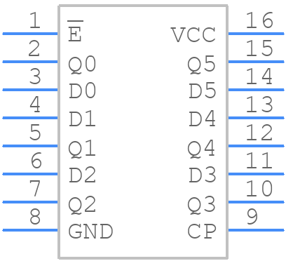 SN74LS378NS - Texas Instruments - PCB symbol