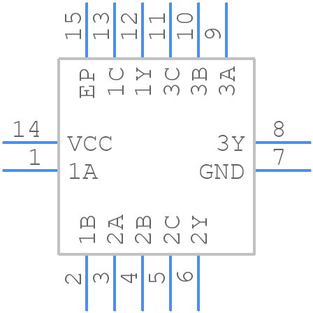 SN74LVC10ARGYR - Texas Instruments - PCB symbol