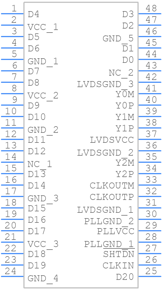 SN75LVDS84DGGR - Texas Instruments - PCB symbol