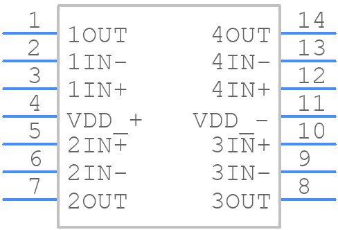 TLC2274AMJB - Texas Instruments - PCB symbol