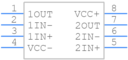 TLE2062MJGB - Texas Instruments - PCB symbol