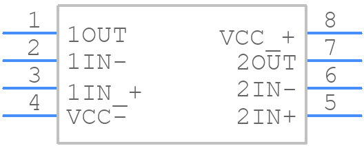 TLE2072MJGB - Texas Instruments - PCB symbol