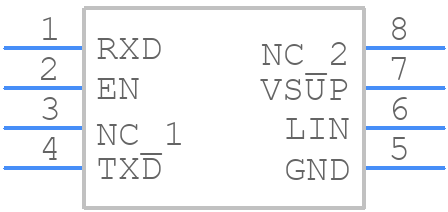 TLIN1029ADRQ1 - Texas Instruments - PCB symbol