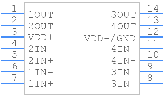 TLV2354MJB - Texas Instruments - PCB symbol