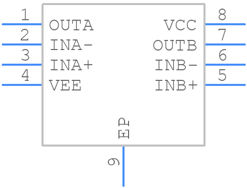 TLV7022DSGR - Texas Instruments - PCB symbol