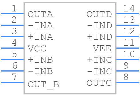 TLV7034QPWRQ1 - Texas Instruments - PCB symbol