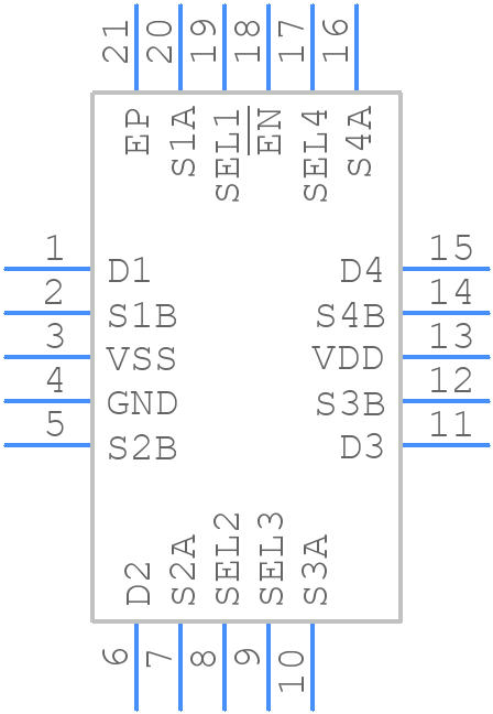 TMUX7234RRQR - Texas Instruments - PCB symbol