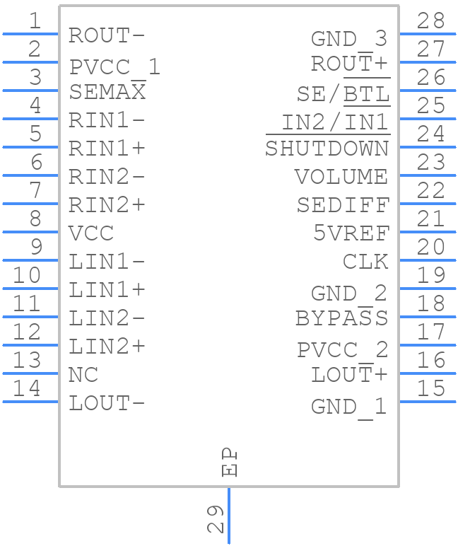 TPA6030A4PWPR - Texas Instruments - PCB symbol