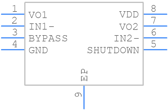 TPA6111A2QDGNRQ1 - Texas Instruments - PCB symbol