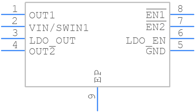 TPS2148IDGN - Texas Instruments - PCB symbol