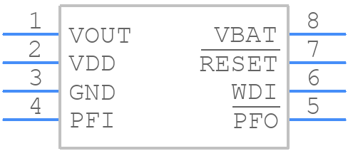 TPS3617-50DGKR - Texas Instruments - PCB symbol
