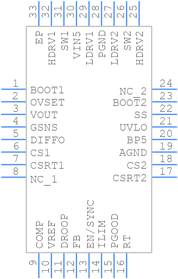 TPS40130RHBR - Texas Instruments - PCB symbol