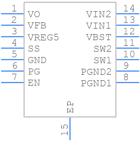 TPS54425PWPR-P - Texas Instruments - PCB symbol