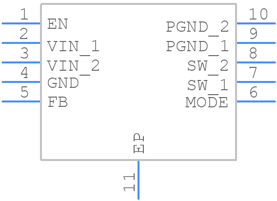 TPS62043DGQ - Texas Instruments - PCB symbol
