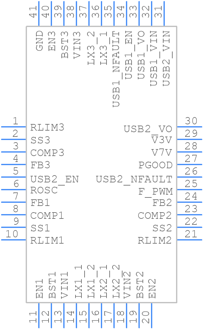 TPS65258RHAT - Texas Instruments - PCB symbol