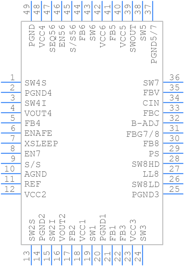 TPS65530ARSLT - Texas Instruments - PCB symbol
