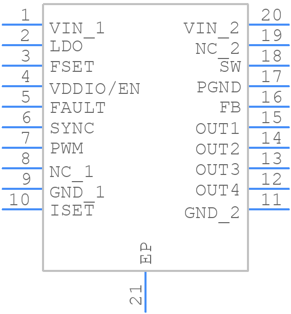 TPS92381PWPR - Texas Instruments - PCB symbol