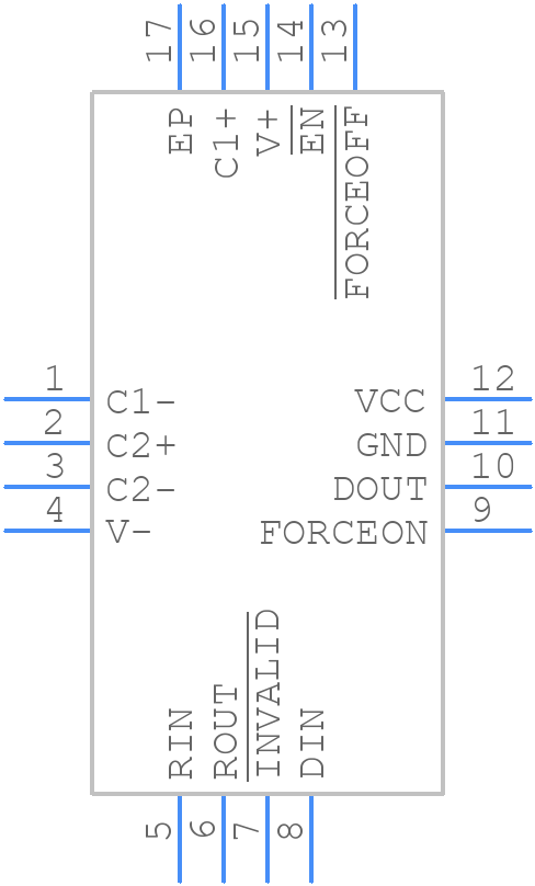 TRS3221EIRGTR - Texas Instruments - PCB symbol