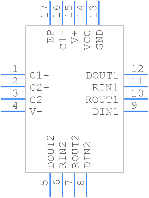 TRSF3232EIRGTR - Texas Instruments - PCB symbol
