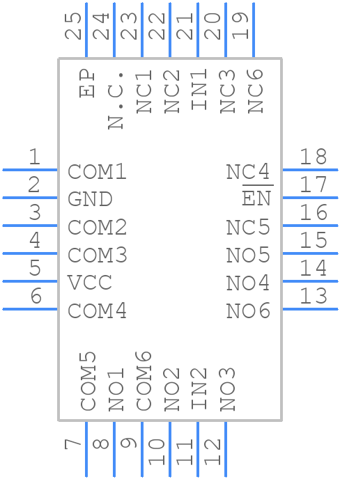 TS3A27518EIRTWRQ1 - Texas Instruments - PCB symbol