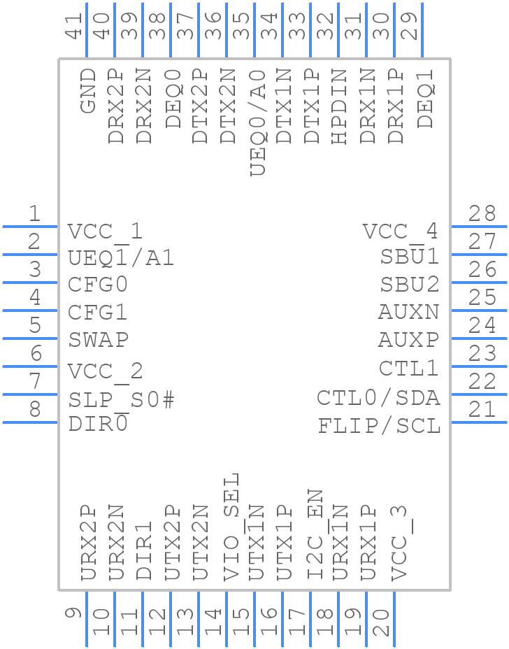 TUSB544RNQR - Texas Instruments - PCB symbol