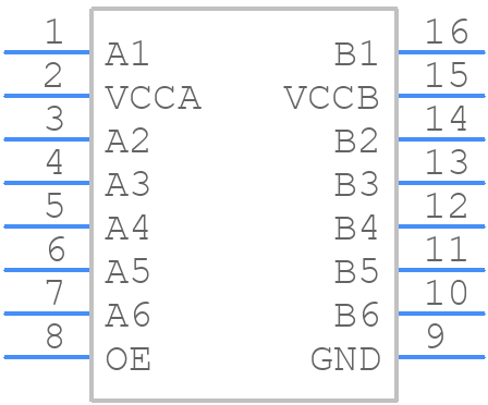 TXB0106PWR-P - Texas Instruments - PCB symbol