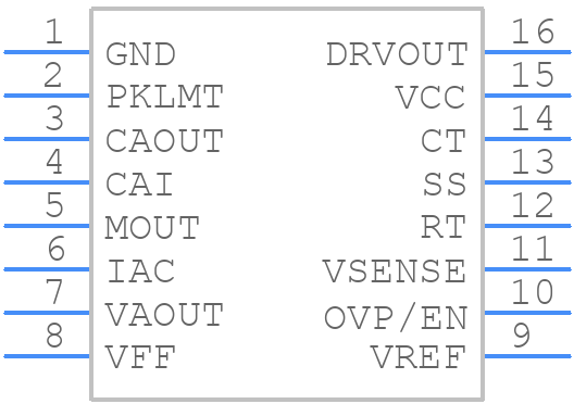 UCC2817DTR - Texas Instruments - PCB symbol