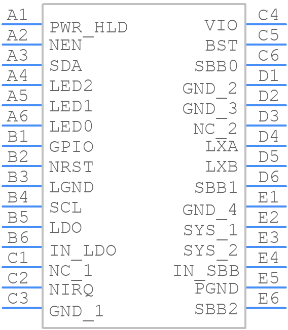 MAX77641AEWV+ - Analog Devices - PCB symbol