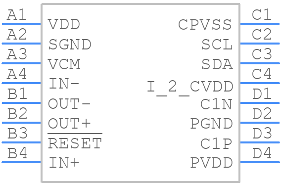 LM48557TLX/NOPB - Texas Instruments - PCB symbol